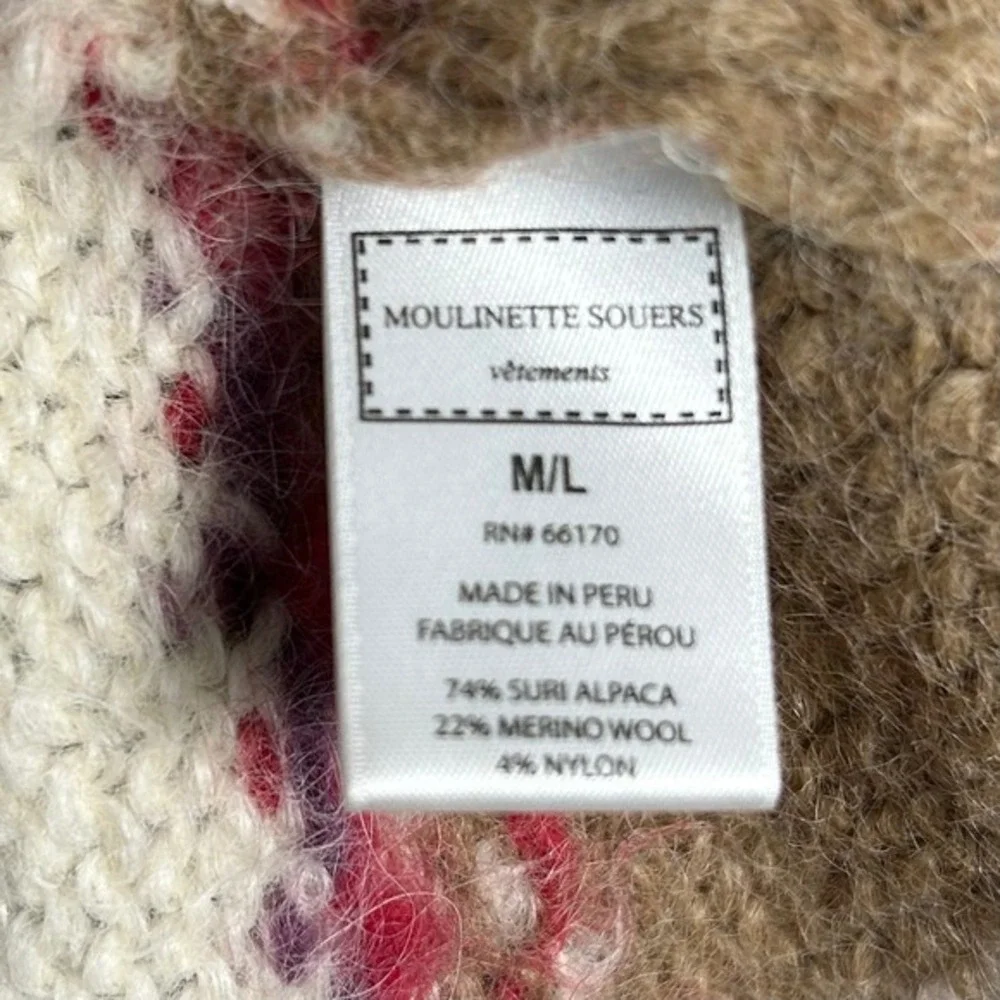 Anthropologie Moulinette‎ Soeurs Long Cardigan Sweater M L Oversized Colorful